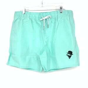 Culprit Swimwear Men's XXL Solid Light Turquoise Swim Short Bottoms NEW
